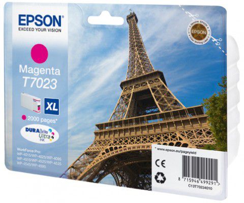EPSON C.MAGENTA WP4000/4500 HC - Tinta Original                C13T70234010
