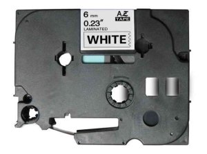 (imagen para) Cinta rotuladora compatible con Brother TZE-211 6mm
