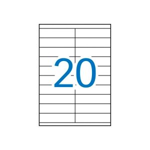 (imagen para) APLI Etiquetas Adhesivas 105x29 mm Blanco Impresión