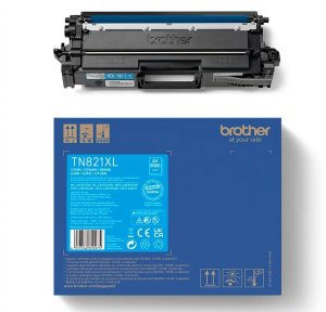 (imagen para) Brother TN821XLC Tóner Cian
