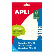 (imagen para) Etiquetas adhesivas APLI 16 mm redondas