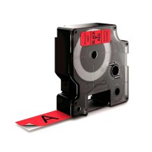 (imagen para) Dymo Cinta LM D1 19mmx7m Negro/Rojo