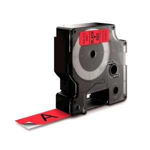 (imagen para) Dymo Cinta LM D1 19mmx7m Negro/Rojo