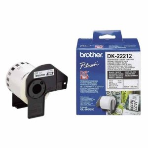 (imagen para) Brother DK22212 Cinta Adhesiva Plástica Blanca 62mm