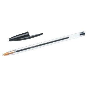 (imagen para) Pack 50 BIC Cristal Negro Punta 1 mm Tinta aceite