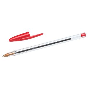 (imagen para) Pack 50 BIC Cristal Rojo Punta 1 mm Tinta aceite