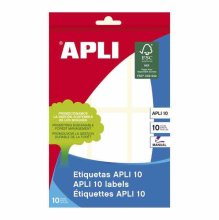 (imagen para) Etiquetas adhesivas APLI 34x67mm canto romo – Adhesivo permanente