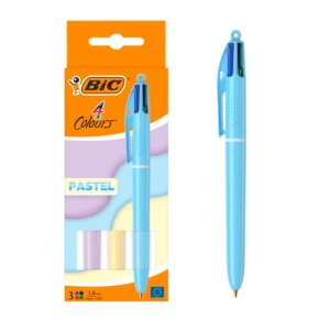 (imagen para) Pack 3 Uds. BIC 4 Colores Retráctil punta 1mm tinta aceite