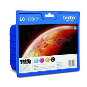 (imagen para) PACK 4 TINTAS COLORES BROTHER LC1100HYVAL ALTA CAPACIDAD