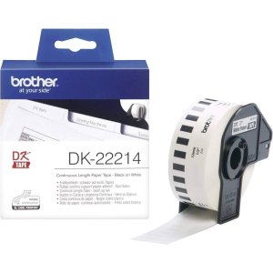 (imagen para) Brother DK22214 Cinta Adhesiva Continua Blanca 12mm