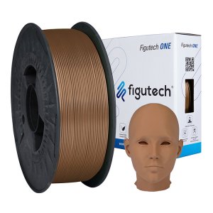 (imagen para) Figutech ONE Filamento PLA Piel oscura 1.75mm 1Kg