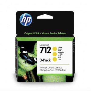 (imagen para) Tinta HP 712 Amarillo Pack 3 cartuchos