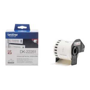 (imagen para) Brother DK22251 Cinta Adhesiva Continua Rojo-Negro 62mm