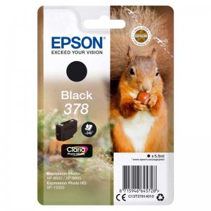 (imagen para) Tinta Epson 378 Ardilla Negro C13T378140