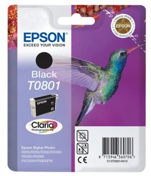 (imagen para) Tinta Epson T0801 Negra Stylus Photo R265/R360/RX560