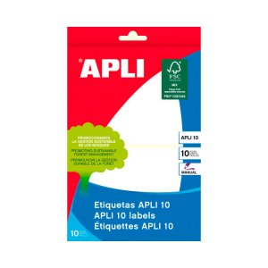 (imagen para) APLI Etiquetas Adhesivas 81×110 mm Blanco Manual