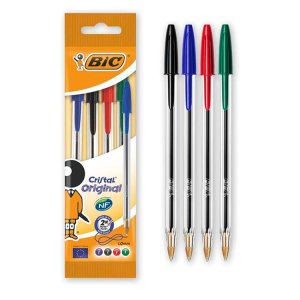 (imagen para) Surtido 4 colores BIC Cristal Punta 1 mm Tinta aceite