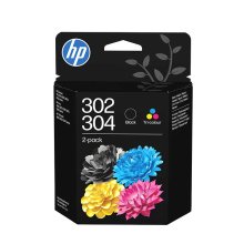 (imagen para) Pack tinta HP 302 / 304 negro y tricolor Original B82L1AE