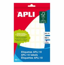(imagen para) Etiquetas adhesivas APLI 12x18mm canto romo