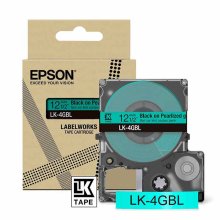 (imagen para) Epson LK-4GBL 12 mm x 8 m Negro sobre Verde Perlado C53S672102