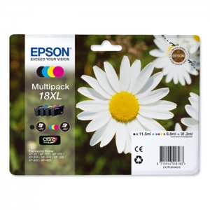 (imagen para) Multipack Tinta Epson 18XL Margarita 4 Colores Alta Capacidad