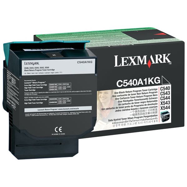 Black ca. 2.500 Seiten Refill Toner Lexmark kompatibel zu C540H1KG Lexmark X543 X544 X546 X548 C546 C540 C543 C544 NEGRO